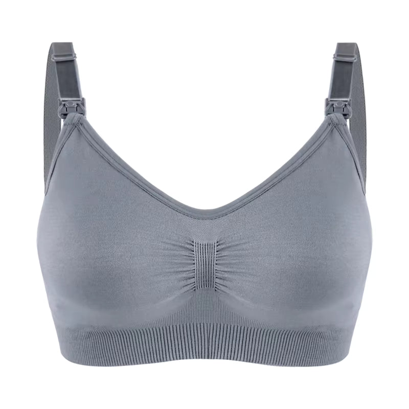 High Quality Seamless Nursing Bra – Breathable Maternity Breastfeeding Bra Plus Size Push-Up (Wire-Free, Adjustable Straps)