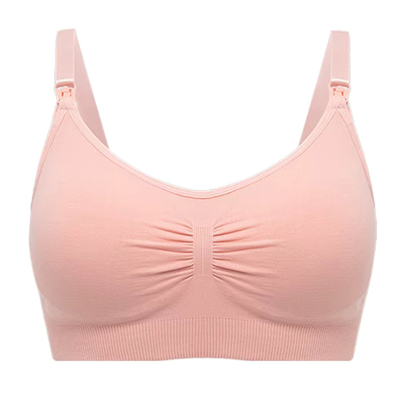 High Quality Seamless Nursing Bra – Breathable Maternity Breastfeeding Bra Plus Size Push-Up (Wire-Free, Adjustable Straps)