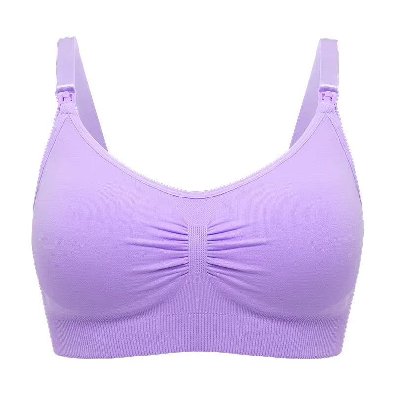 High Quality Seamless Nursing Bra – Breathable Maternity Breastfeeding Bra Plus Size Push-Up (Wire-Free, Adjustable Straps)