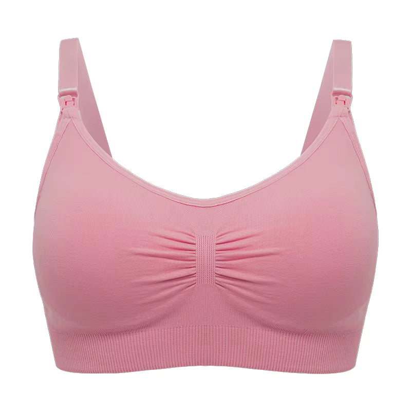 High Quality Seamless Nursing Bra – Breathable Maternity Breastfeeding Bra Plus Size Push-Up (Wire-Free, Adjustable Straps)