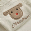 Christmas Baby Romper – Sleeveless Knit Overall with Santa & Tree Embroidery | Unisex Newborn to 18M
