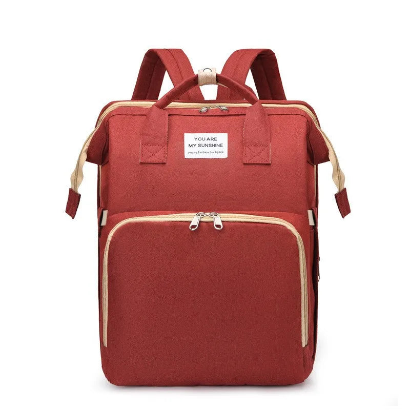 Folding Mommy Diaper Bags Baby Bed Fashion Women's Bag Maternity Nappy Diaper Bags Travel Milk Bottle Backpack Nursing Bags