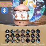 Kids Star Projector Night Light with 12 Films, Bluetooth Music and Rechargeable LED Lamp