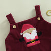 Christmas Baby Romper – Corduroy Deer & Santa Jumpsuit | Unisex Infant Holiday Outfit (0–18M)