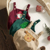 Christmas Baby Romper – Corduroy Deer & Santa Jumpsuit | Unisex Infant Holiday Outfit (0–18M)