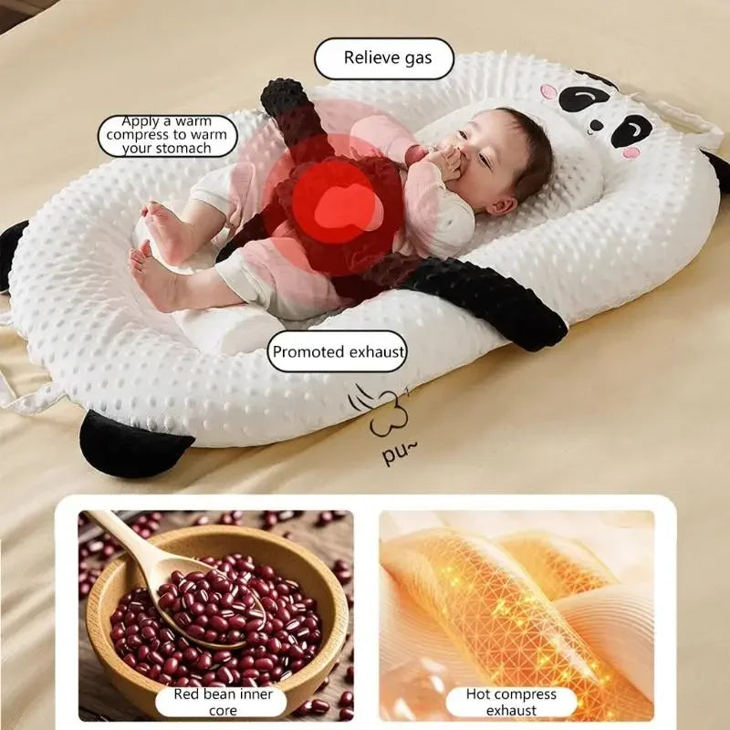Portable Baby Sleeping Nest Lounger Cartoon Pattable Pacify Hand for Bedroom or Travel Easy to Clean and Maintain XX9F