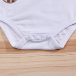 2PCS IURNXB Baby Clothes Sets Short Sleeve Boys Infant Plaid Bear Bodysuit+Suspenders Trousers Set Overall Newborn Outfits 1-18M