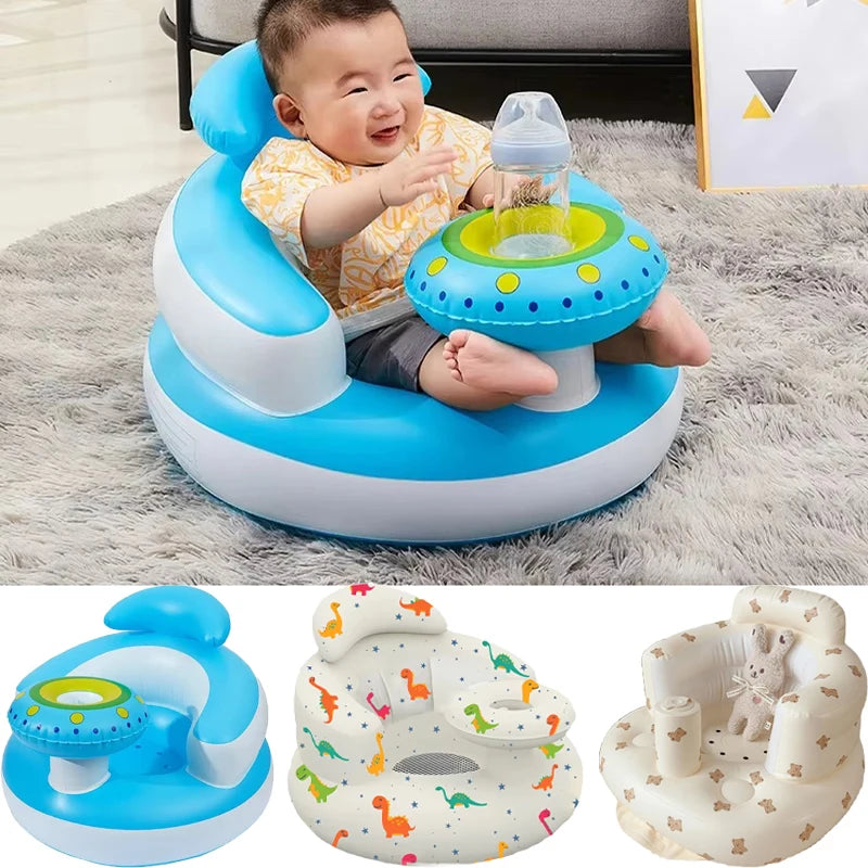 Inflatable Baby Seat Sofa Bathroom Stool Baby Resting Armchair Baby Feeding Dining Chair Learning Sitting Seats