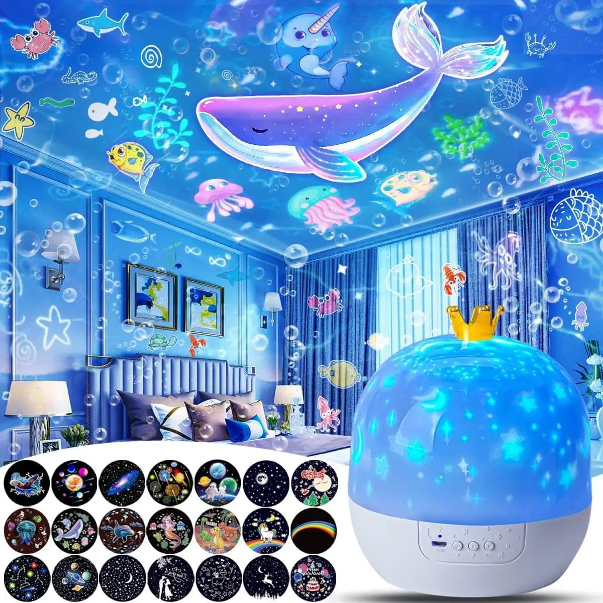 Star Galaxy Projector 21-in-1 Rotating Night Light with Timer and Multiple Colour Modes