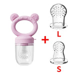 Baby Fruit Food Feeder & Mini Freezer Nibble Tray with Lid Breastmilk Popsicle Molds Silicone Infant Self Feeding Food Pacifier