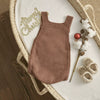 Christmas Baby Romper – Sleeveless Knit Overall with Santa & Tree Embroidery | Unisex Newborn to 18M