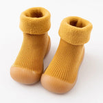 Baby Autumn Winter Fleece Thickened Soft Soled Non Slip Casual Shoes Boys Girls Pure Cotton Socks Shoes Kids Simple Casual Shoes