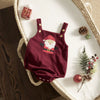 Christmas Baby Romper – Corduroy Deer & Santa Jumpsuit | Unisex Infant Holiday Outfit (0–18M)