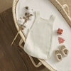Christmas Baby Romper – Sleeveless Knit Overall with Santa & Tree Embroidery | Unisex Newborn to 18M