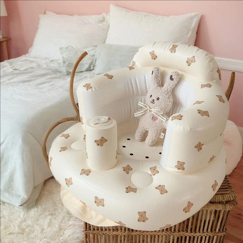 Inflatable Baby Seat Sofa Bathroom Stool Baby Resting Armchair Baby Feeding Dining Chair Learning Sitting Seats