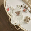 Christmas Baby Romper – Sleeveless Knit Overall with Santa & Tree Embroidery | Unisex Newborn to 18M