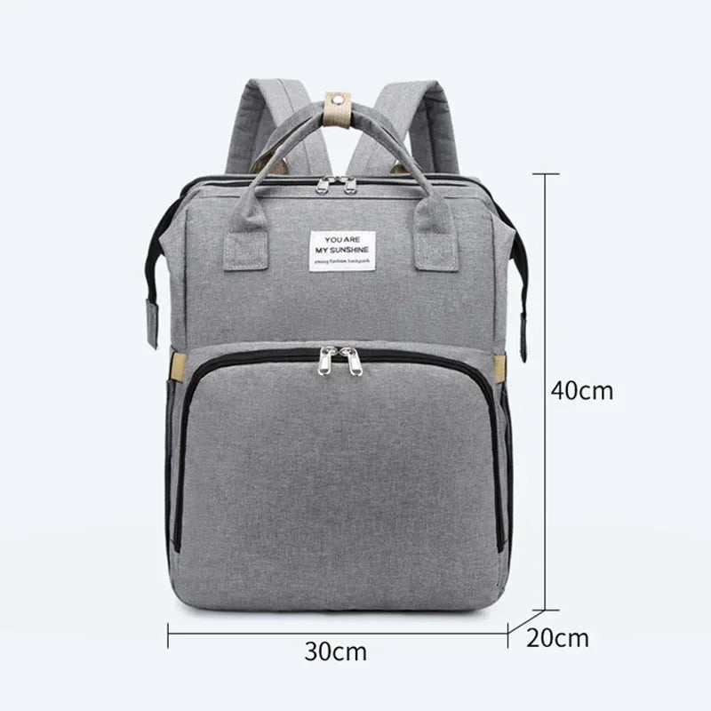 Folding Mommy Diaper Bags Baby Bed Fashion Women's Bag Maternity Nappy Diaper Bags Travel Milk Bottle Backpack Nursing Bags