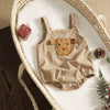 Christmas Baby Romper – Corduroy Deer & Santa Jumpsuit | Unisex Infant Holiday Outfit (0–18M)