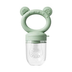 Baby Fruit Food Feeder & Mini Freezer Nibble Tray with Lid Breastmilk Popsicle Molds Silicone Infant Self Feeding Food Pacifier