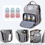 Folding Mommy Diaper Bags Baby Bed Fashion Women's Bag Maternity Nappy Diaper Bags Travel Milk Bottle Backpack Nursing Bags