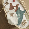 Christmas Baby Romper – Sleeveless Knit Overall with Santa & Tree Embroidery | Unisex Newborn to 18M