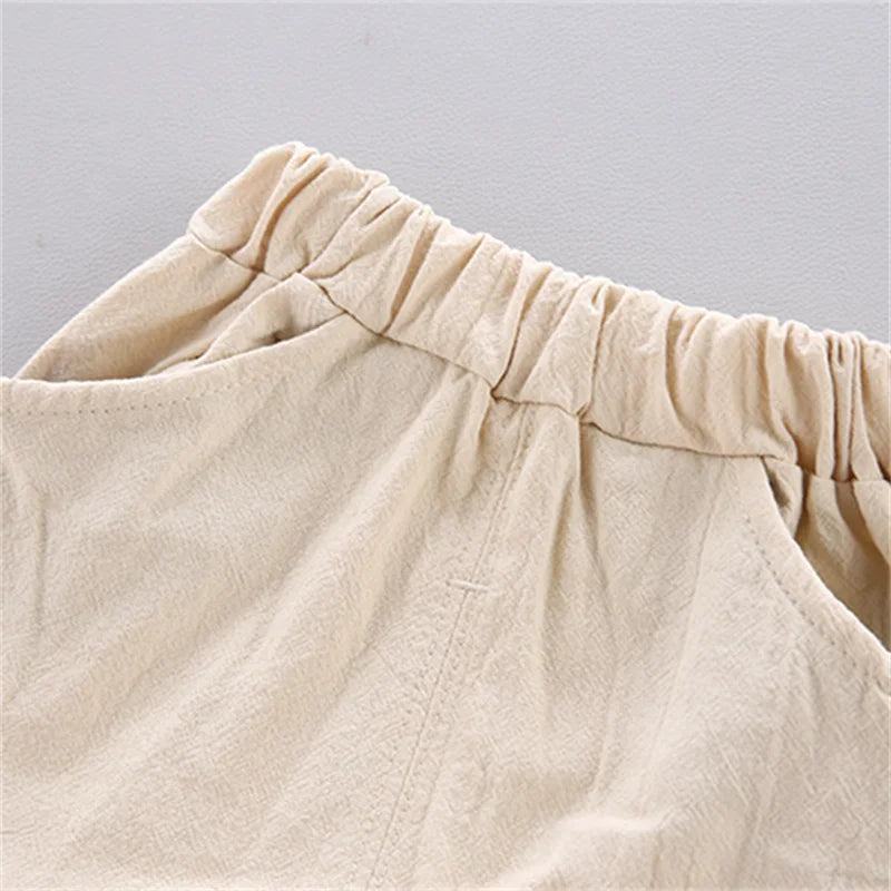 0-3 Year Old Baby Summer Feather Print Shirt Short Sleeve Suit