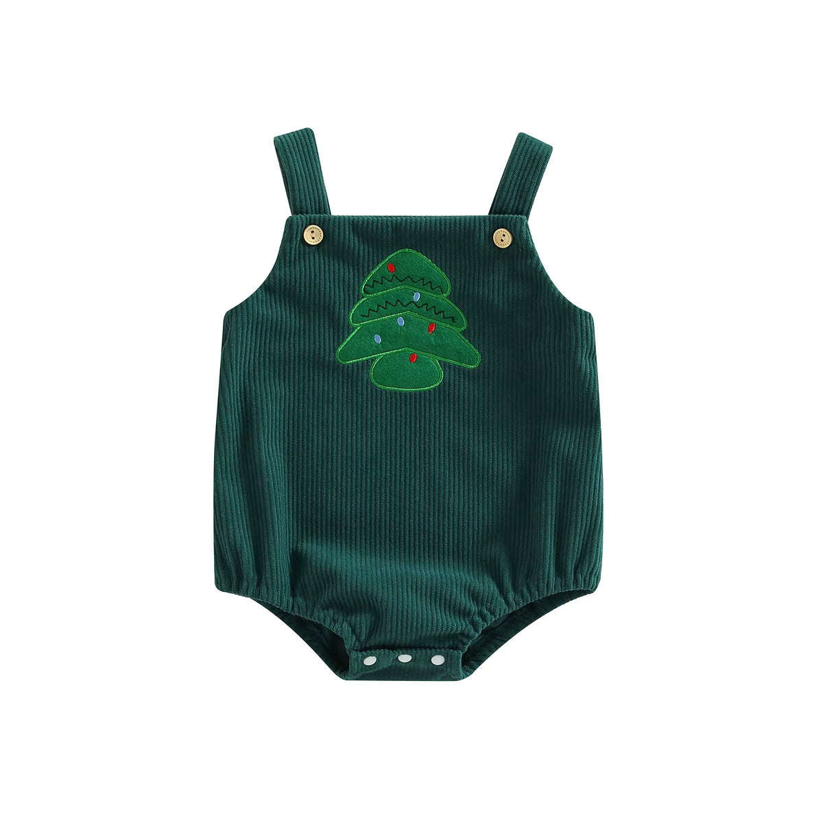 Christmas Baby Romper – Corduroy Deer & Santa Jumpsuit | Unisex Infant Holiday Outfit (0–18M)
