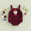 Christmas Baby Romper – Corduroy Deer & Santa Jumpsuit | Unisex Infant Holiday Outfit (0–18M)