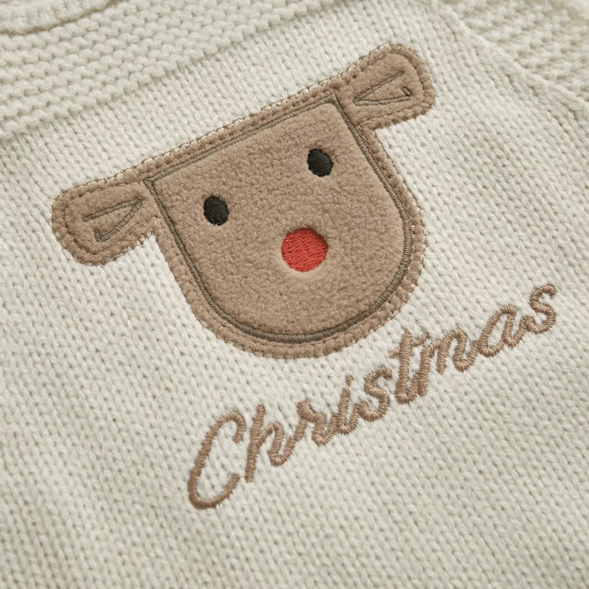 Christmas Baby Romper – Sleeveless Knit Overall with Santa & Tree Embroidery | Unisex Newborn to 18M