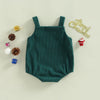 Christmas Baby Romper – Corduroy Deer & Santa Jumpsuit | Unisex Infant Holiday Outfit (0–18M)