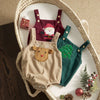 Christmas Baby Romper – Corduroy Deer & Santa Jumpsuit | Unisex Infant Holiday Outfit (0–18M)
