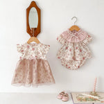 Floral Muslin Baby Girl Summer Set – 2PCS T-Shirt & Shorts Outfit with Bow Detail (0–12 Months)