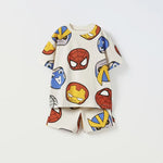 Simba Printed Boys Clothes Tracksuit 2024 New Summer Short Sleeve Suit Children's Clothing Loose Fashion Baby T-shirt Outfits