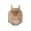 Christmas Baby Romper – Corduroy Deer & Santa Jumpsuit | Unisex Infant Holiday Outfit (0–18M)