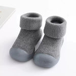 Baby Autumn Winter Fleece Thickened Soft Soled Non Slip Casual Shoes Boys Girls Pure Cotton Socks Shoes Kids Simple Casual Shoes