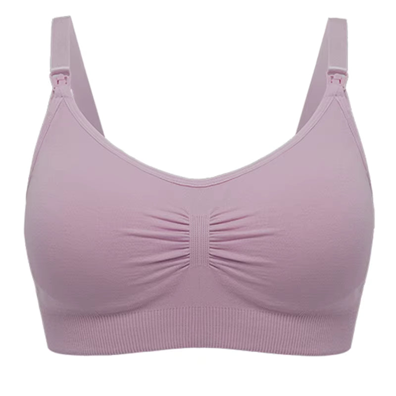 High Quality Seamless Nursing Bra – Breathable Maternity Breastfeeding Bra Plus Size Push-Up (Wire-Free, Adjustable Straps)