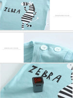Cotton Tees+Shorts 2-piece Tracksuit Set Kid Cartoon Zebra Dinosaur Print Summer Suit Children Boys Girls Baby 1-6 Years Clothes