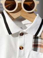 Infant Summer New Style Baby Boy’s Color-Block T-shirt and Shorts Fashion Leisure 2-Piece Set