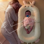Portable Baby Sleeping Nest Lounger Cartoon Pattable Pacify Hand for Bedroom or Travel Easy to Clean and Maintain XX9F