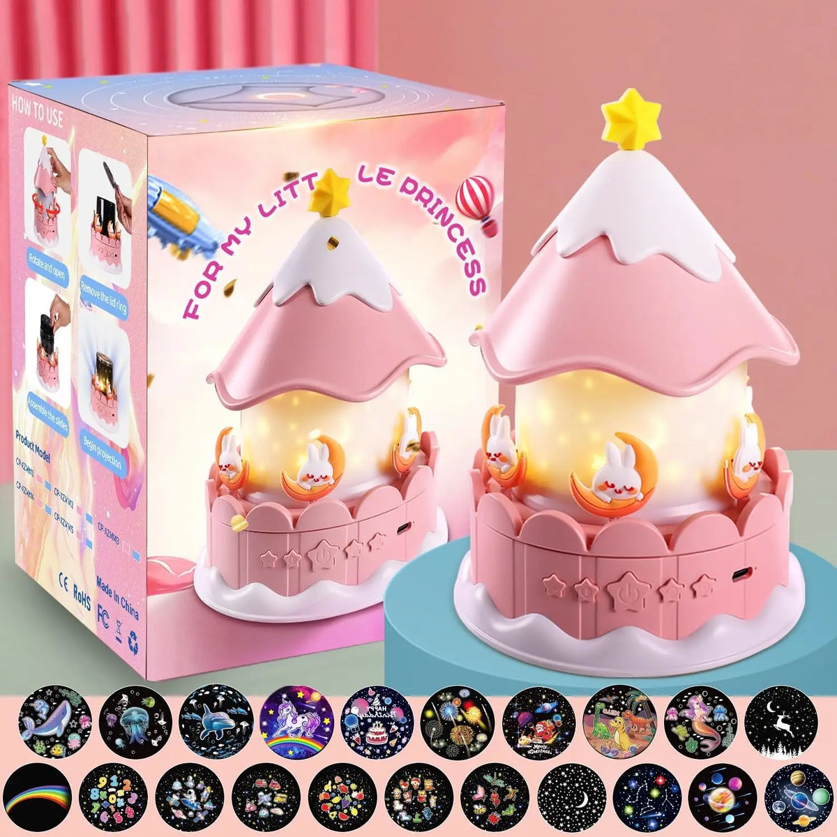 Star Galaxy Projector 21-in-1 Rotating Night Light with Timer and Multiple Colour Modes