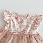 Floral Muslin Baby Girl Summer Set – 2PCS T-Shirt & Shorts Outfit with Bow Detail (0–12 Months)