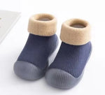 Baby Autumn Winter Fleece Thickened Soft Soled Non Slip Casual Shoes Boys Girls Pure Cotton Socks Shoes Kids Simple Casual Shoes