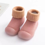 Baby Autumn Winter Fleece Thickened Soft Soled Non Slip Casual Shoes Boys Girls Pure Cotton Socks Shoes Kids Simple Casual Shoes