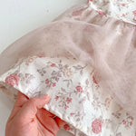 Floral Muslin Baby Girl Summer Set – 2PCS T-Shirt & Shorts Outfit with Bow Detail (0–12 Months)