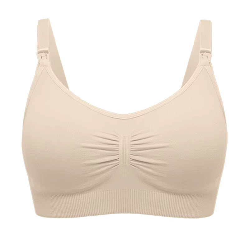 High Quality Seamless Nursing Bra – Breathable Maternity Breastfeeding Bra Plus Size Push-Up (Wire-Free, Adjustable Straps)
