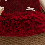 Solid Colour Baby Girl Dress – Long Sleeve Bow Winter Dress for Girls (0–24 Months)