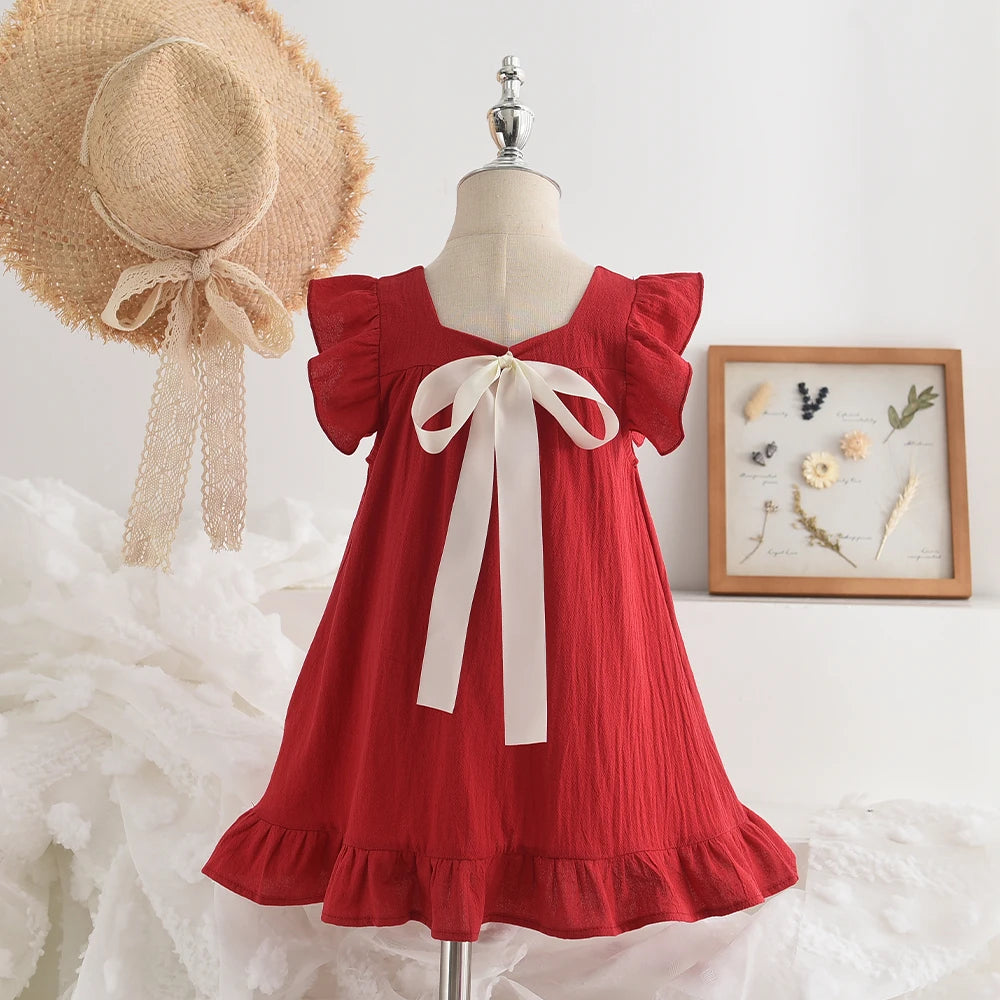 Bear Leader Girls Elegant Dresses 2023 New Summer Kids Party Costumes Girl Floral Princess Outfits Children Vestidos Clothing