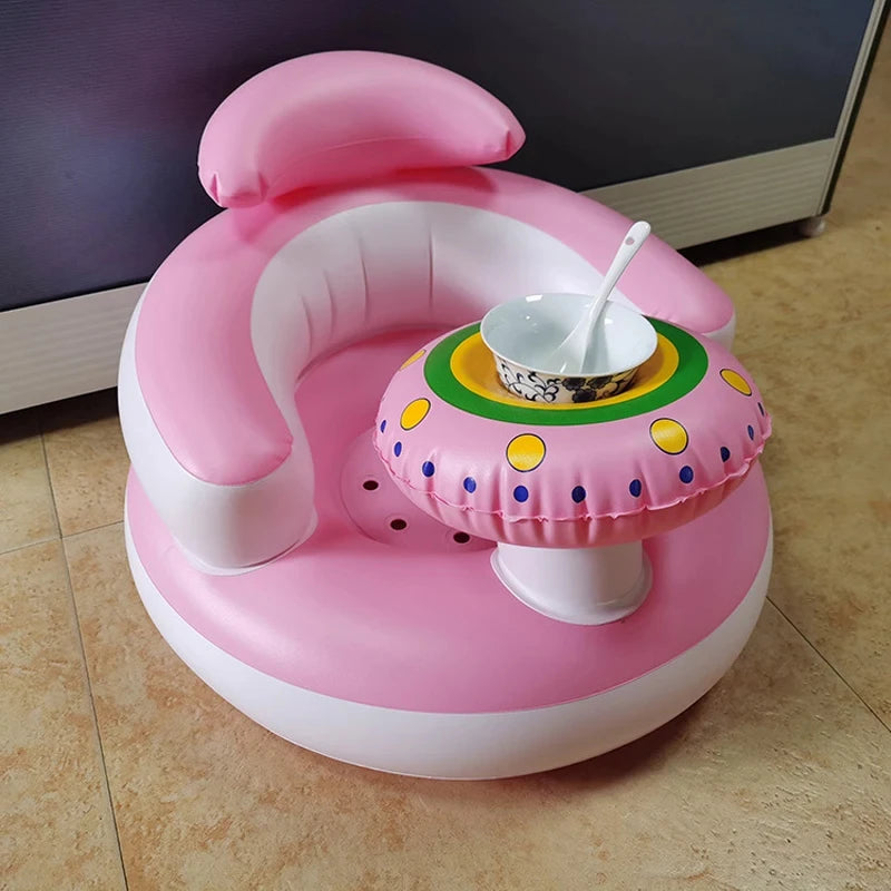 Inflatable Baby Seat Sofa Bathroom Stool Baby Resting Armchair Baby Feeding Dining Chair Learning Sitting Seats