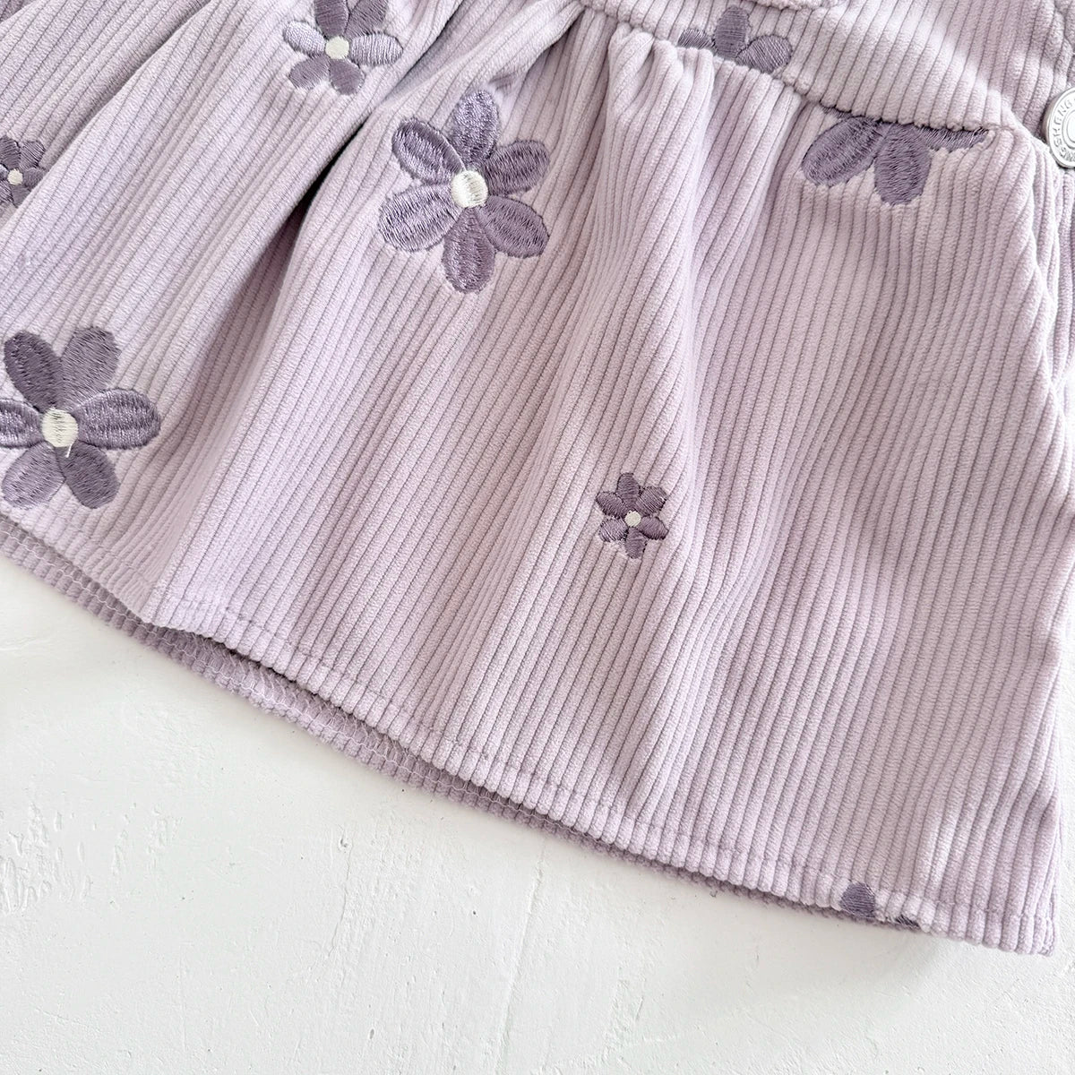 Baby Girl Denim Embroidered Dress – Floral Strap Skirt One-Piece Summer Outfit (1–2 Years)