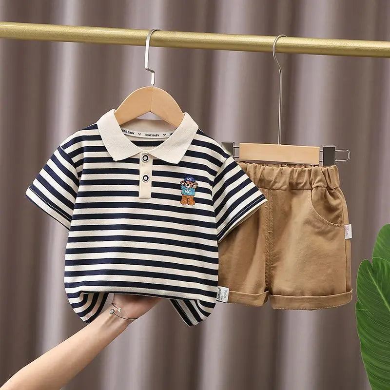 DIIMUU Baby Boys Clothing Sets T-shirt + Shorts Kids Girl Outfits Suits Children Summer Wear Infant Toddler Tee Shirts + Pants